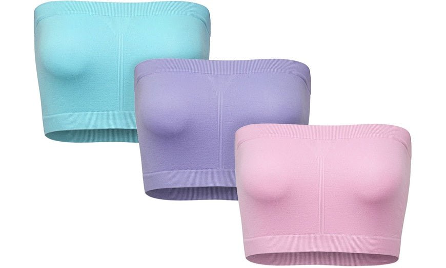 3 Pack Padded Bandeau Variety - Pastels - The Genie Bra