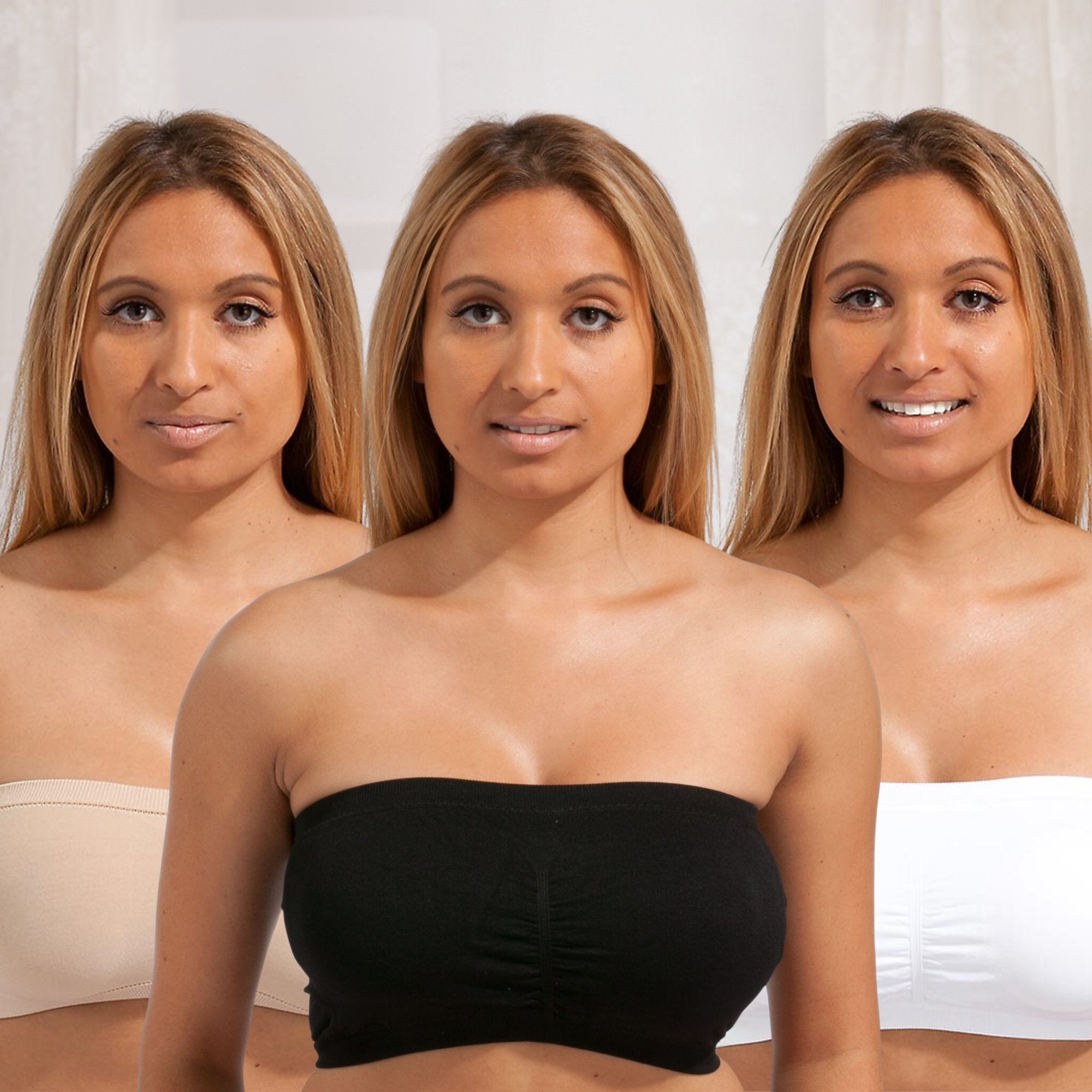 3 Pack Un-Padded Bandeau Variety - Classic – The Genie Bra