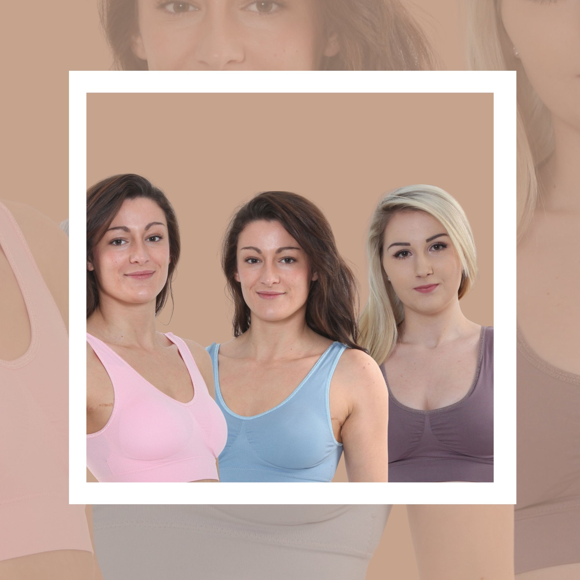 3 Pack Un-Padded Variety - Pastels - The Genie Bra